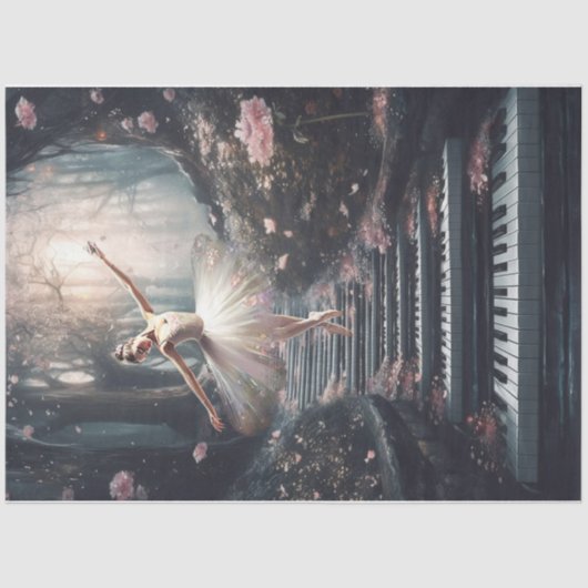 Ze danst voor de bomen tissuepapier (Voorkant)