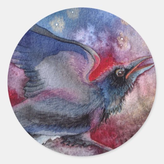 Ze danste door het licht van de maan ronde sticker (Voorkant)