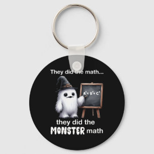 Ze deden de Monster Math Yeti Grappige Halloween T Sleutelhanger