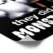 Ze deden de monster wiskunde Yeti grappige Hallowe Poster (Hoek)