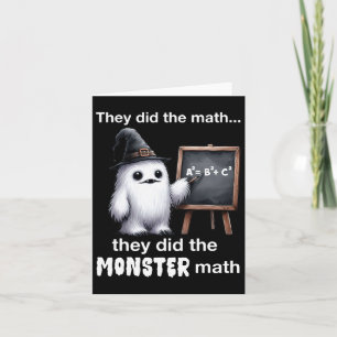 Ze deden de monsterlijke Wiskunde Yeti Funny Hallo Kaart