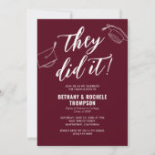 Ze Deden Het Gezamenlijk Afstudeerfeest Kaart (Voorkant)