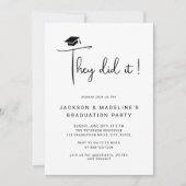 Ze deden het script Minimal Photo Double Afstudere Kaart (Voorkant)