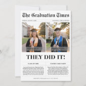 Ze deden het Twins Afstudeerder Party krantenfoto Kaart (Voorkant)