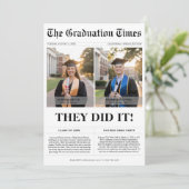 Ze deden het Twins Afstudeerder Party krantenfoto Kaart (Staand voorkant)