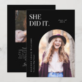 Ze deed de aankondiging van Black Arch Afstuderen (Voorkant / Achterkant)