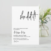 Ze deed de uitnodiging van de moderne GraduPartij (Staand voorkant)