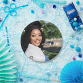 Ze deed het Aangepast Afstuderen Foto Papieren Bordje (Feest)