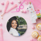 Ze deed het Aangepast Afstuderen Foto Papieren Bordje (Feest)