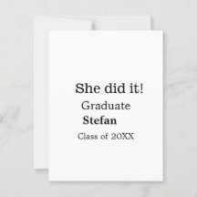 Ze deed het afstudeer naam toevoegen klas van 20XX