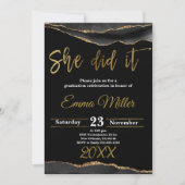 Ze deed het Afstudeerder feest Kaart (Voorkant)
