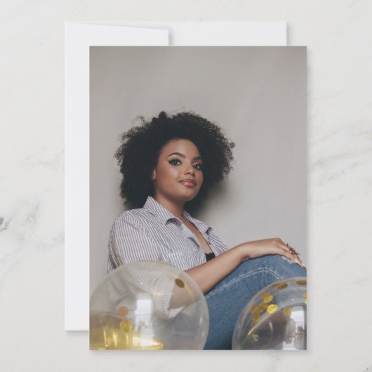 Ze deed het Afstudeerder Pet Dusty Blue Afstuderen Kaart (Achterkant)