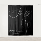 Ze deed het afstudeerfeest achtergrond wandkleed (Voorkant)