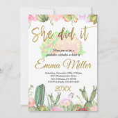 Ze deed het afstudeerfeest kaart (Voorkant)