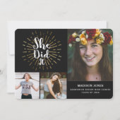 Ze deed het Afstuderen Foto Kaart (Voorkant)