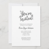 Ze deed het! Afstuderen Fotouitnodiging Kaart (Achterkant)