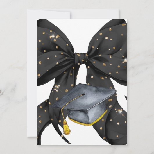 Ze deed het Afstuderen Invitation Kaart (Achterkant)