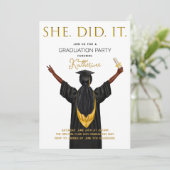 Ze deed het Afstuderen Kaart (Staand voorkant)