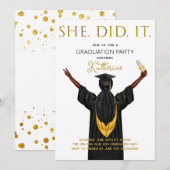 Ze deed het Afstuderen Kaart (Voorkant / Achterkant)