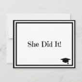 Ze deed het Afstuderen Kaart (Voorkant)