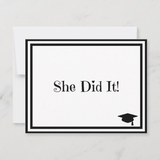 Ze deed het Afstuderen Kaart (Voorkant)