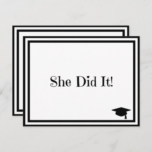 Ze deed het Afstuderen Kaart (Voorkant / Achterkant)