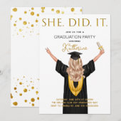 Ze deed het Afstuderen Kaart (Voorkant / Achterkant)