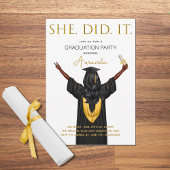 Ze deed het Afstuderen Kaart