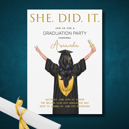 Ze deed het Afstuderen Kaart