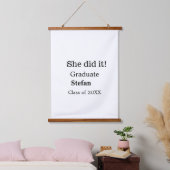 Ze deed het afstuderen naamklasse van 20XX tekst t Hangend Wandkleed (Slaapkamer)