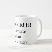Ze deed het afstuderen naamklasse van 20XX tekst t Koffiemok (Voorkant rechts)