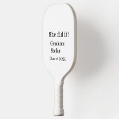 Ze deed het afstuderen naamklasse van 20XX tekst t Pickleball Paddle (Links)