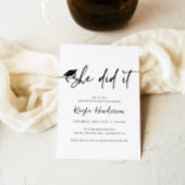 Ze deed het Afstuderen uitnodiging