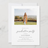 Ze deed het Afstuderen-uitnodiging voor Typografie Kaart (Achterkant)