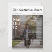 Ze deed het budget Afstuderen krantenfoto Kaart (Voorkant)