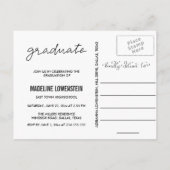 Ze deed het door drie fotocollages te Afstuderen Uitnodiging Briefkaart (Achterkant)