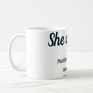 Ze deed het eenvoudig zwart klassiek modern afstud koffiemok