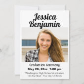 Ze deed het! Foto Afstuderen Aankondiging (Achterkant)