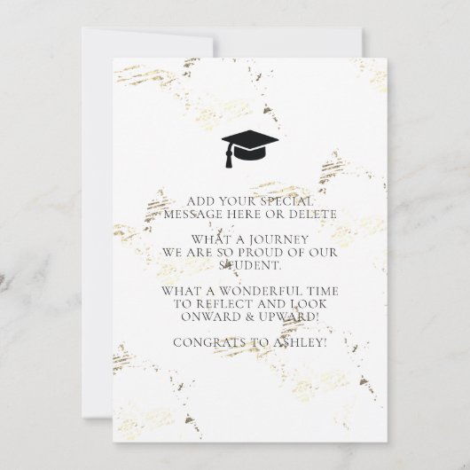 Ze deed het Foto Afstuderen kondiging Aankondiging (Achterkant)