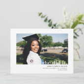 Ze deed het Foto Afstuderen kondiging Aankondiging (Staand voorkant)