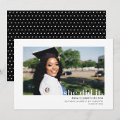 Ze deed het Foto Afstuderen kondiging Aankondiging (Voorkant / Achterkant)