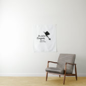 Ze deed het gefeliciteerd afstuderen voeg leerling wandkleed (In situ)