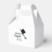 Ze deed het gefeliciteerd afstuderen voeg student  bedankdoosjes (Voorkant Zijde)