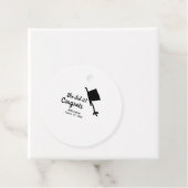 Ze deed het gefeliciteerd afstuderen voeg student  bedankjes labels (In situ)