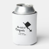 Ze deed het gefeliciteerd afstuderen voeg student  blikjeskoeler (Blikje Voorkant)