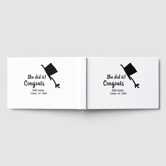 Ze deed het gefeliciteerd afstuderen voeg student gastenboek (Volledig)
