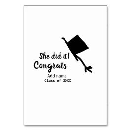 Ze deed het gefeliciteerd afstuderen voeg student  kaart