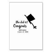 Ze deed het gefeliciteerd afstuderen voeg student  kaart (Voorkant)