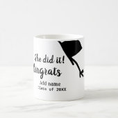 Ze deed het gefeliciteerd afstuderen voeg student  koffiemok (Center)