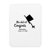 Ze deed het gefeliciteerd afstuderen voeg student  magneet (Verticaal)